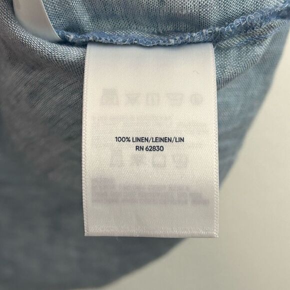 Land’s End Women’s 100% Linen Pintuck Sleeveless Button Up Top Size M - Picture 6 of 12